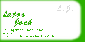 lajos joch business card